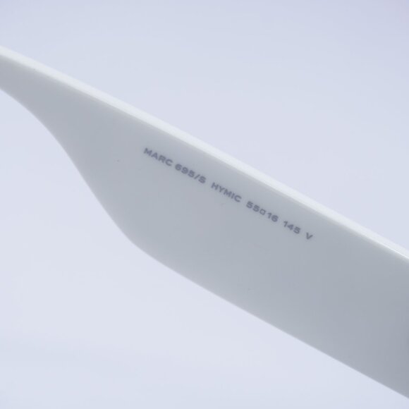 Marc Jacobs MARC 695/S 0HYMI C Sunglasses White Grey Square Frame, Grey Lenses - Picture 6 of 10